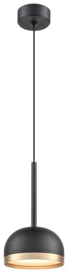 Подвесной светильник 11 см, 12W, 3000K, Velante 472-406-01, черный-золото