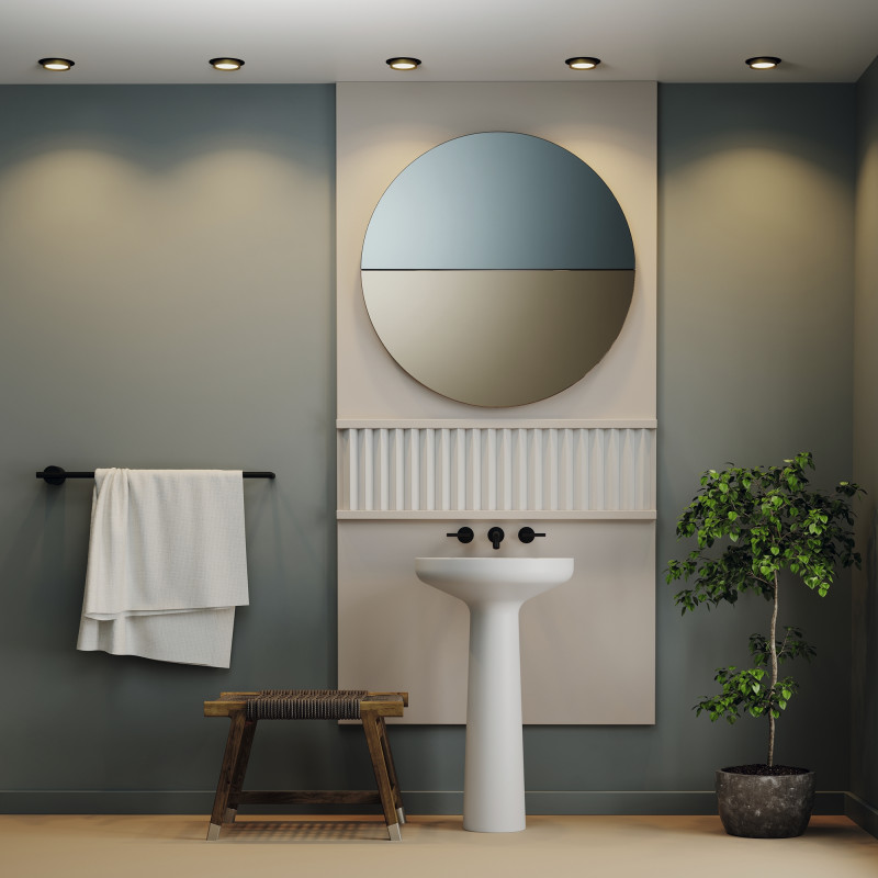 Светильник 11 см, Maytoni Downlight Hoop DL086-GX53-RD-BG, черный-золото