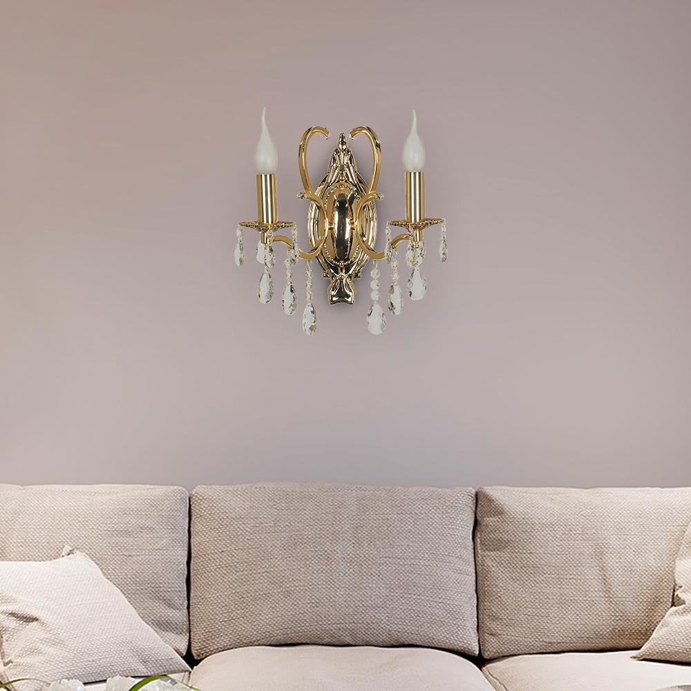 Бра *30*31 см, 2*E14*40W, Arti Lampadari Pisani Gold Pisani E 2.1.2.601 G, Золото