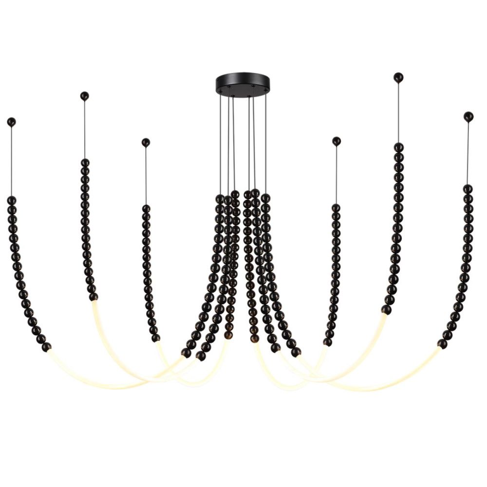 Подвесной светильник 120*10*150- см, 6*LED*70W, 3500K, Odeon Light Monella 7149/70L, черный