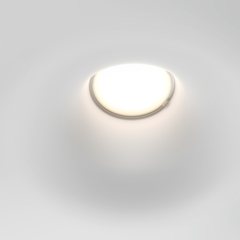 Встраиваемый светильник 12*12*5 см, 1*GU10, 12W, Maytoni Technical Gyps Modern DL001-1-01-W-1 белый