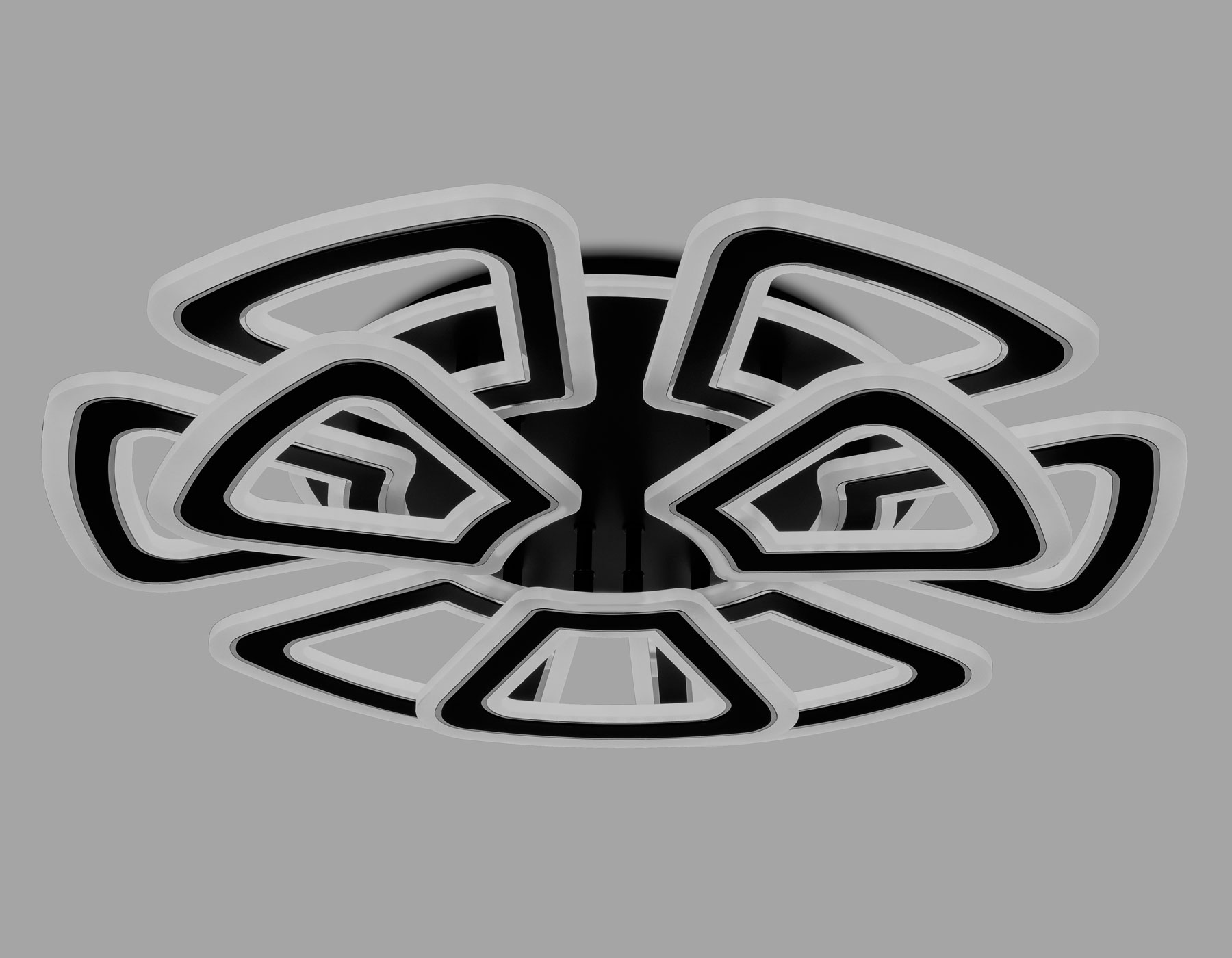 Светильник 65*64*13 см,  210W, 3000К, черный, хром Ambrella Acrylica Original FA8893