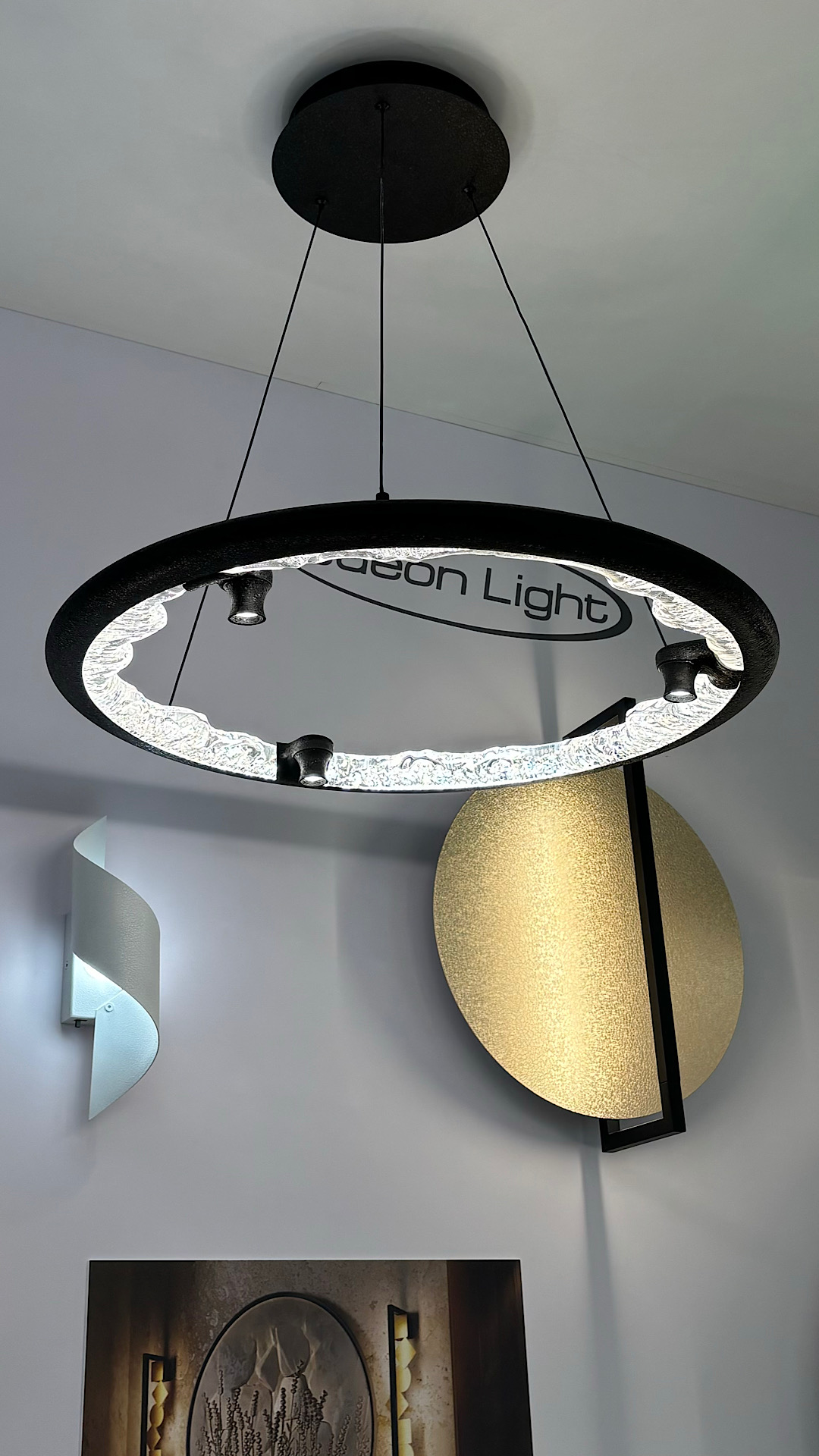 Светильник 80 см, 73W, 3000/4000/5700K, ODEON LIGHT CAYON 7002/55L, золото