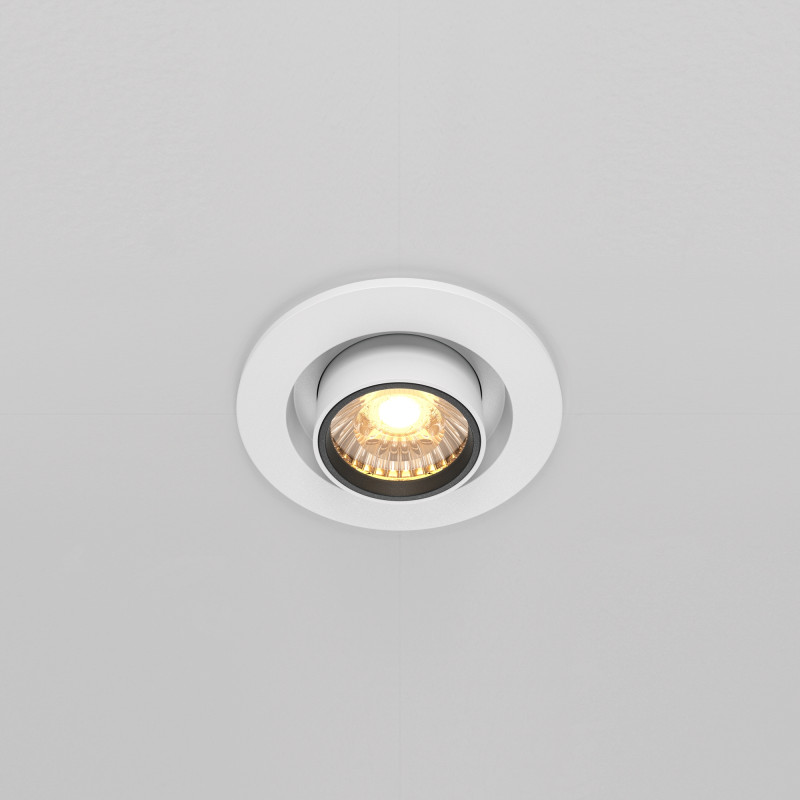 Встраиваемый светильник 9,5*9,8 см, LED*10W, 3000 К, Hidden DL045-01-10W3K-W Maytoni Downlight, Белый