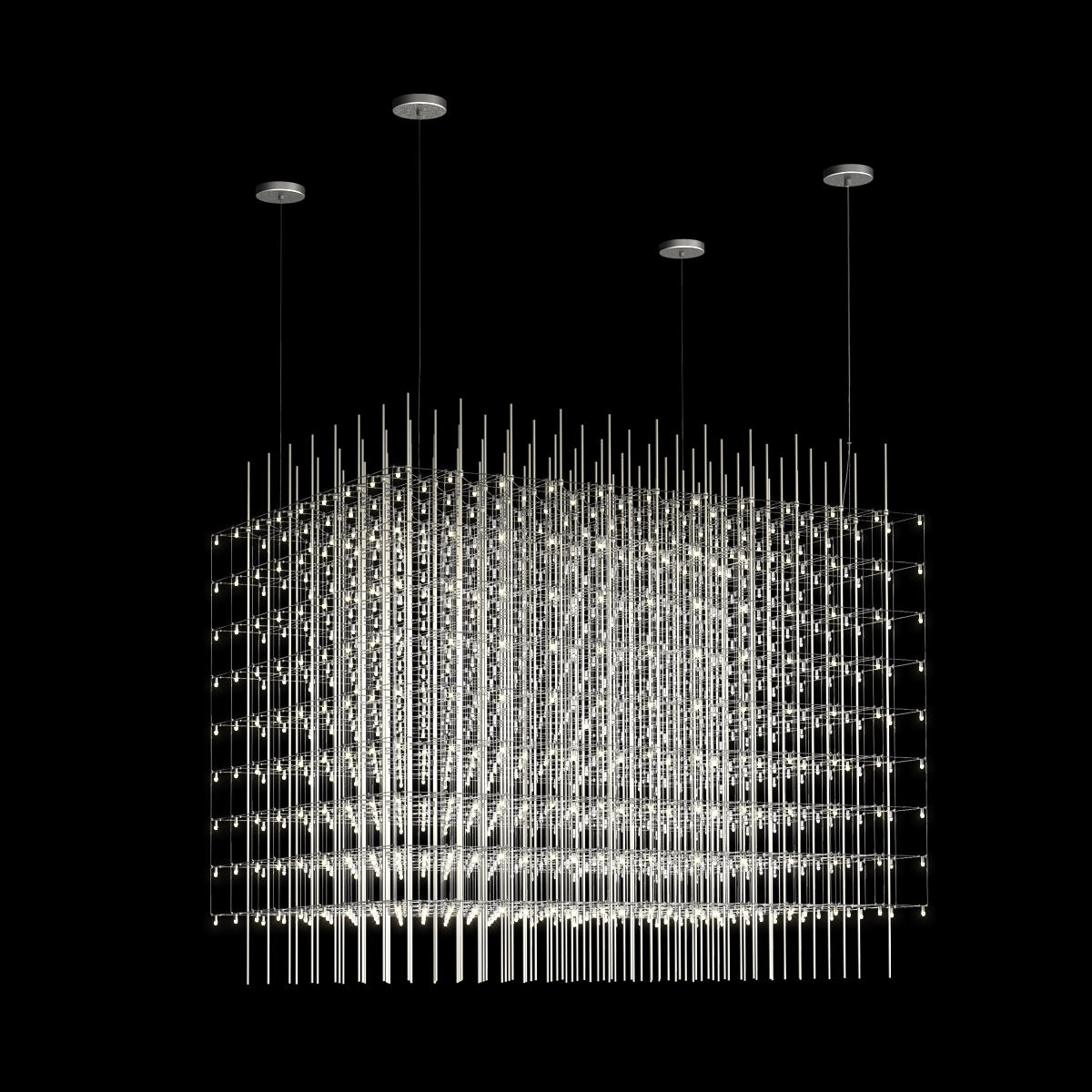 Подвесной светильник 120*85*85 см, 216*LED*0,7W 3000K LOFT IT Maze 10348/1200 хром