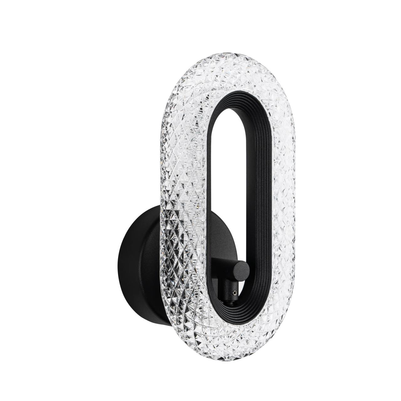 Настенный светильник 12x10xсм, LED, 8Вт, 4000K, Modelux MS.1120.01 BK Черный
