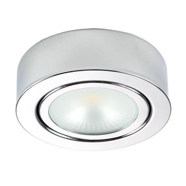 Врезной/накладной мебельный светильник Lightstar Mobiled 003454, хром, диаметр 7 см