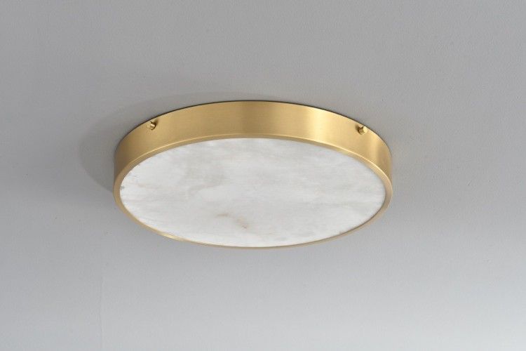 Светильник 30-5 см, 1*LED*24W, 3000K, Belfast Devon 3395-3 BR MB, Латунь