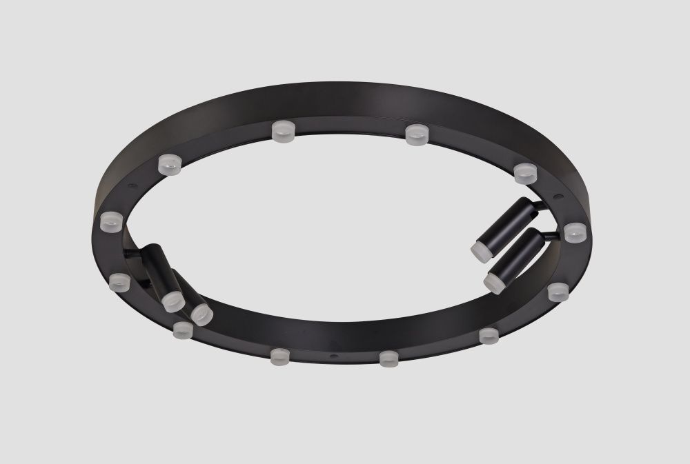 Светильник потолочный ElegantLight DZN-9134 BLACK D650/H100/12+4/LED/48W/3000K 22-10 VISION