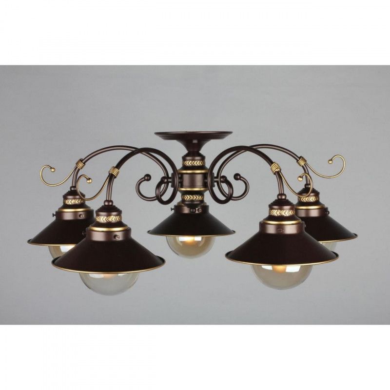 Люстра 75*75*35 см, 5*E27, 60W, Omnilux Omnilux 504 OML-50407-05, коричневый