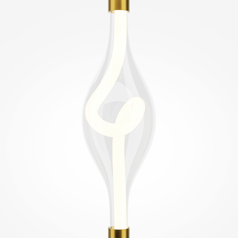 Подвесной светильник 12*12*364 см, LED, 3000К, Maytoni LOOP MOD290PL-L14BS3K латунный