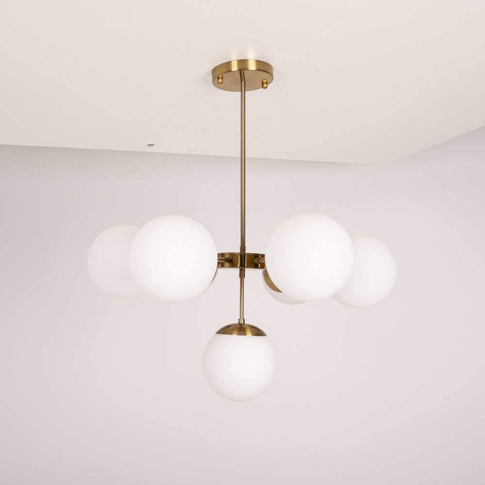 Подвесной светильник Copper Light Chandelier 7 80*80*48 см, 7*E14*40W, ImperiumLoft 40.1492, Золотистый