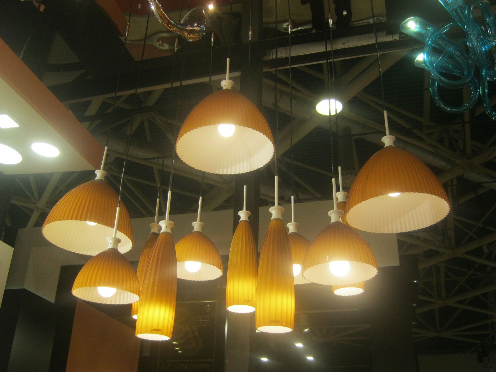 Подвесной светильник Lightstar Simple light 810223 хром/янтарный