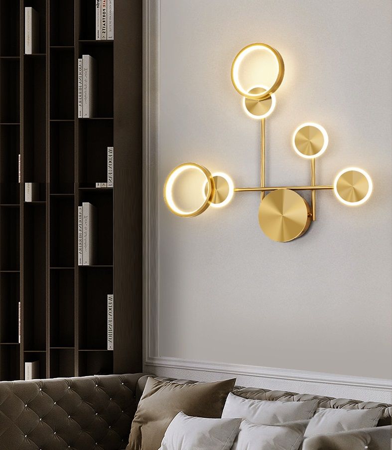 Светильник SPF-34373 БРОНЗА  D570*520/H100/4+2/LED/18W/4500K Amber (уценка, с небольшими царапинками)