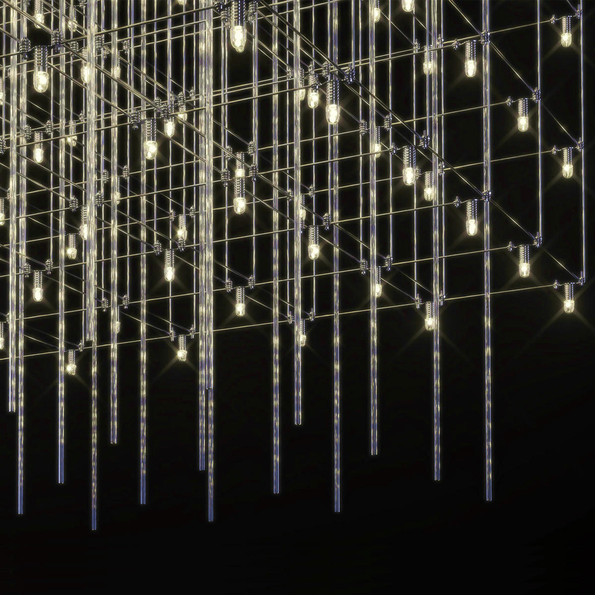 Подвесной светильник 120*85*85 см, 216*LED*0,7W 3000K LOFT IT Maze 10348/1200 хром