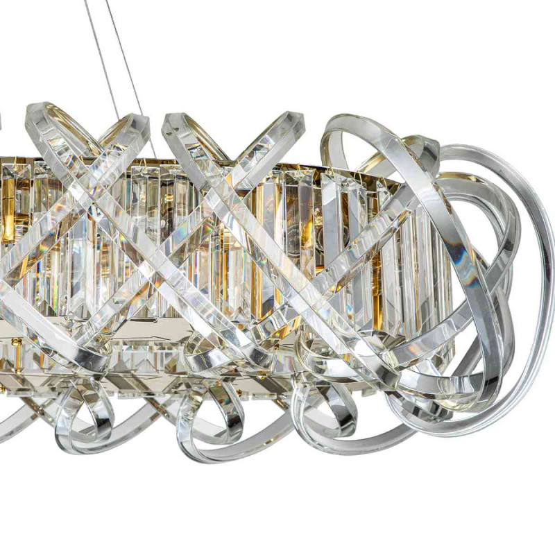 Подвесной светильник 1110*500*255/1500 мм, 12*E14 золото Indigo Braccia V000400, 12007/12PL Gold