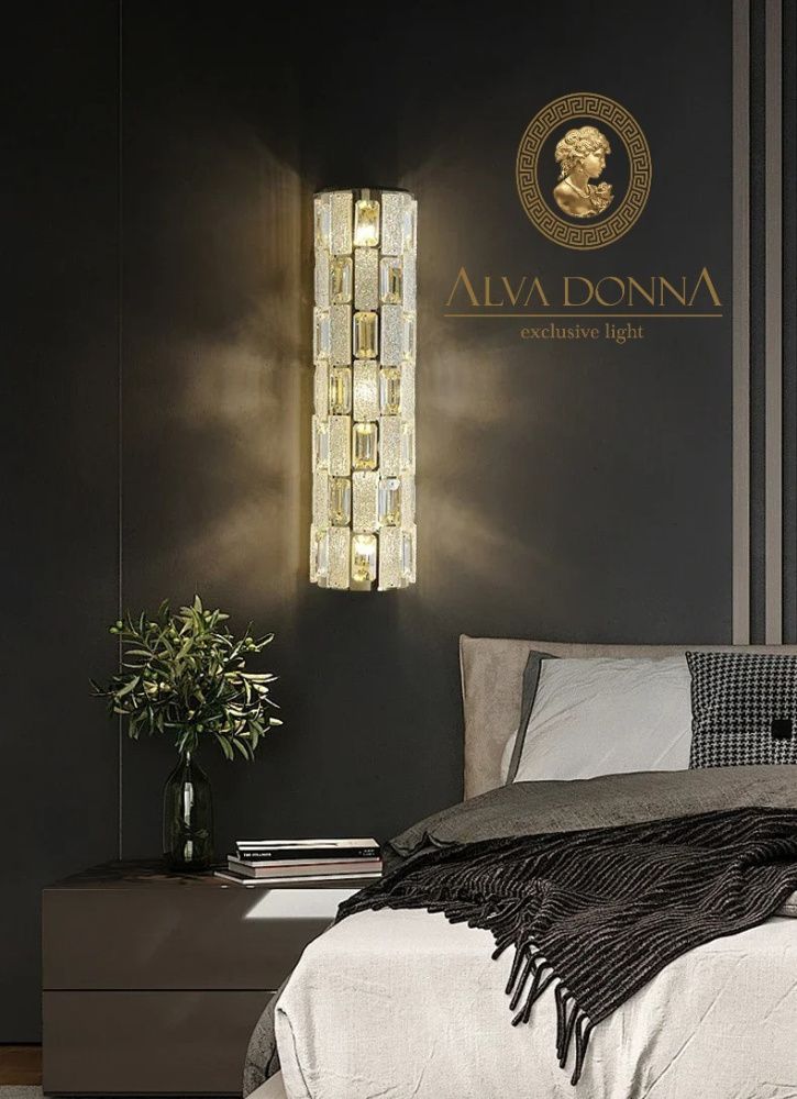 Бра 8852-1GD, 50/ 12 LED, 30W, 3000/4000/6000K, Alva Donna,