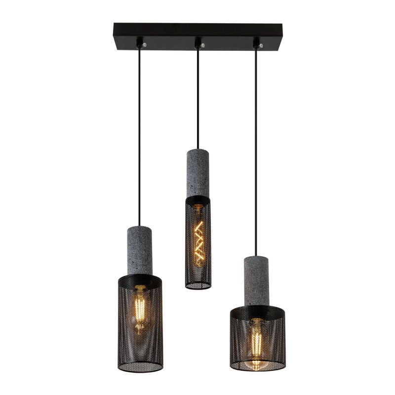 Подвесной светильник 38x12x47см, Е27, 3x60Вт, , Modelux MD.0655.380 Черный