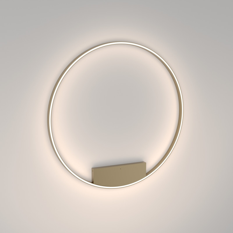 Накладной светильник 100*100*3,5 см, LED, 59W, 2600К-3500К, Maytoni Rim MOD058CL-L65BSK латунный
