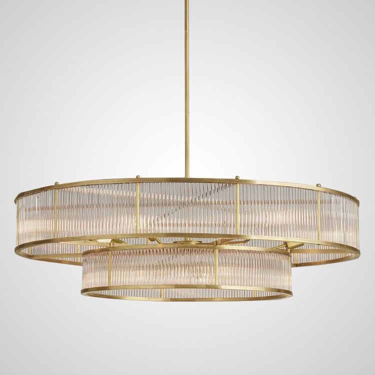 Люстра на штанге RH Marais Round Chandelier D120 120*120*30 см, 19*E14*40W, ImperiumLoft 40.2668, Латунь