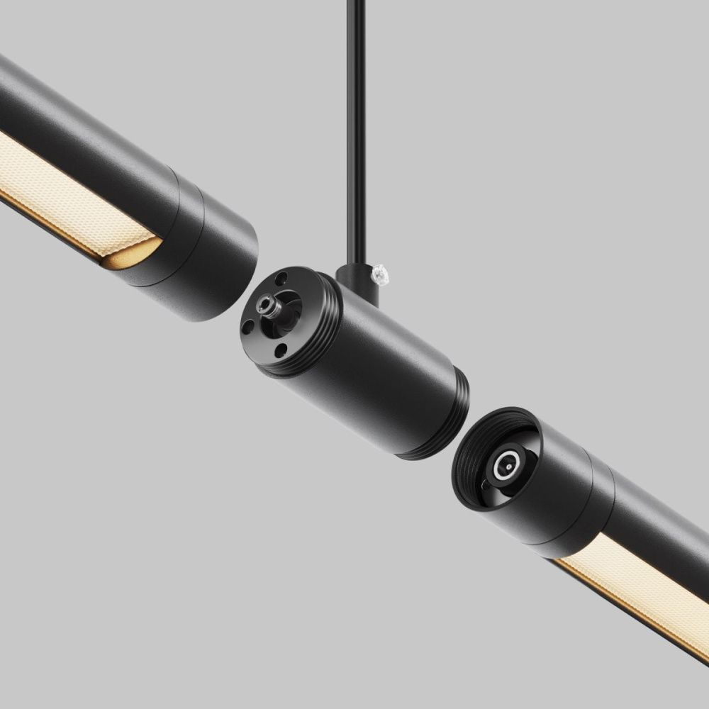 Прямой коннектор с вводом питания Maytoni Shelf CA013IC-P-B, черный