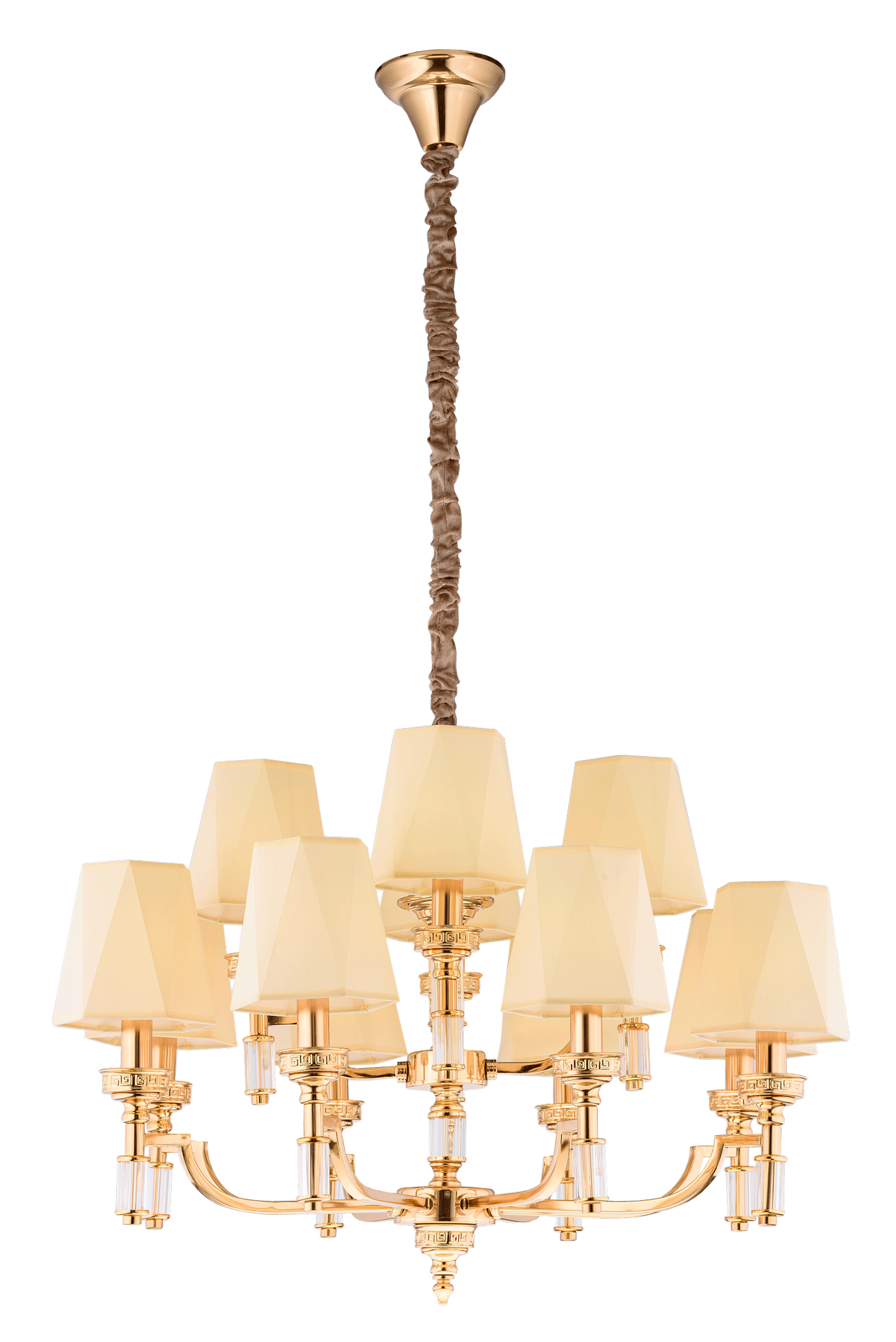 Люстра 820*560-1600, 12*E14, 40W NewRgy Модерн 8679/8+4FG FGD, Золото