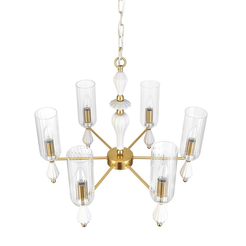 Подвесная люстра 60 см, Lumion Neoclassi Galana 8428/6, латунь