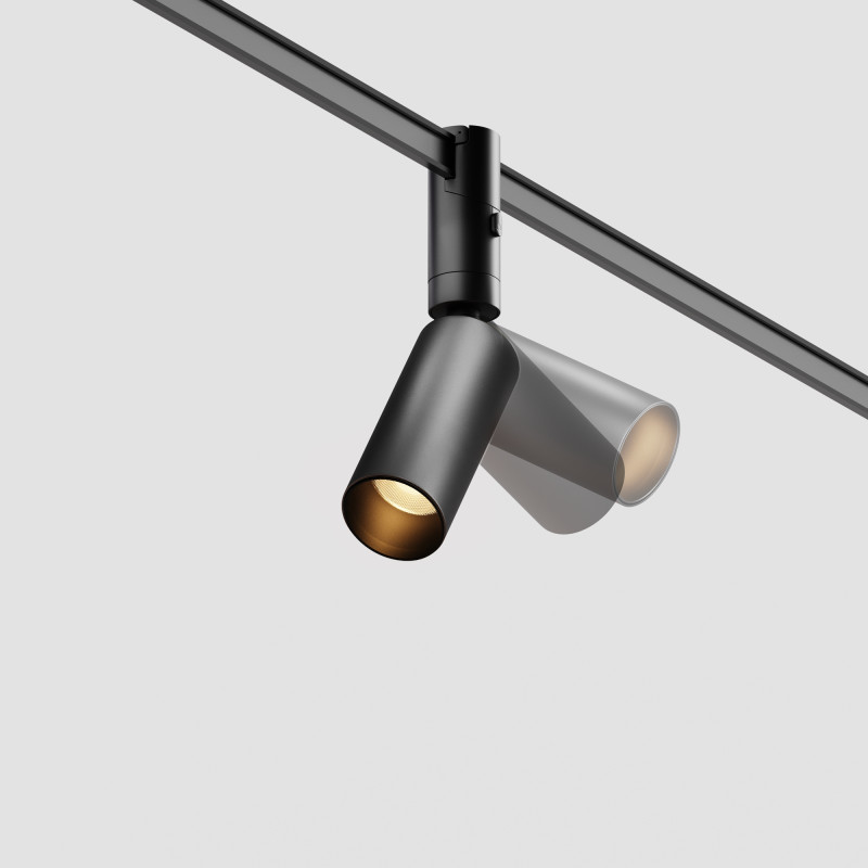 Трековый магнитный светильник 4 см, 5W, 3000K, Maytoni Focus Led TR201-1-5W3K-M-B, черный