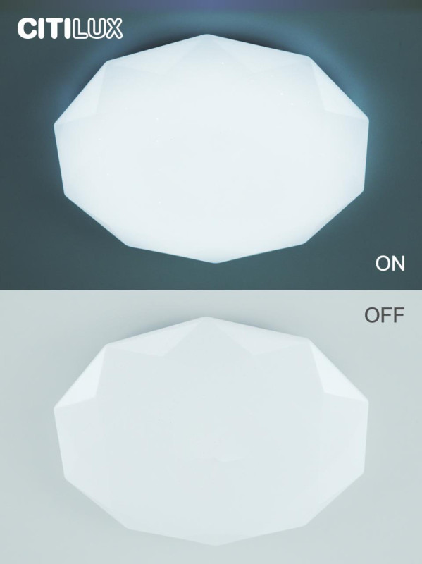 Светильник 38 см, 48W, 3000-5500K Citilux Астрон CL733480G, белый