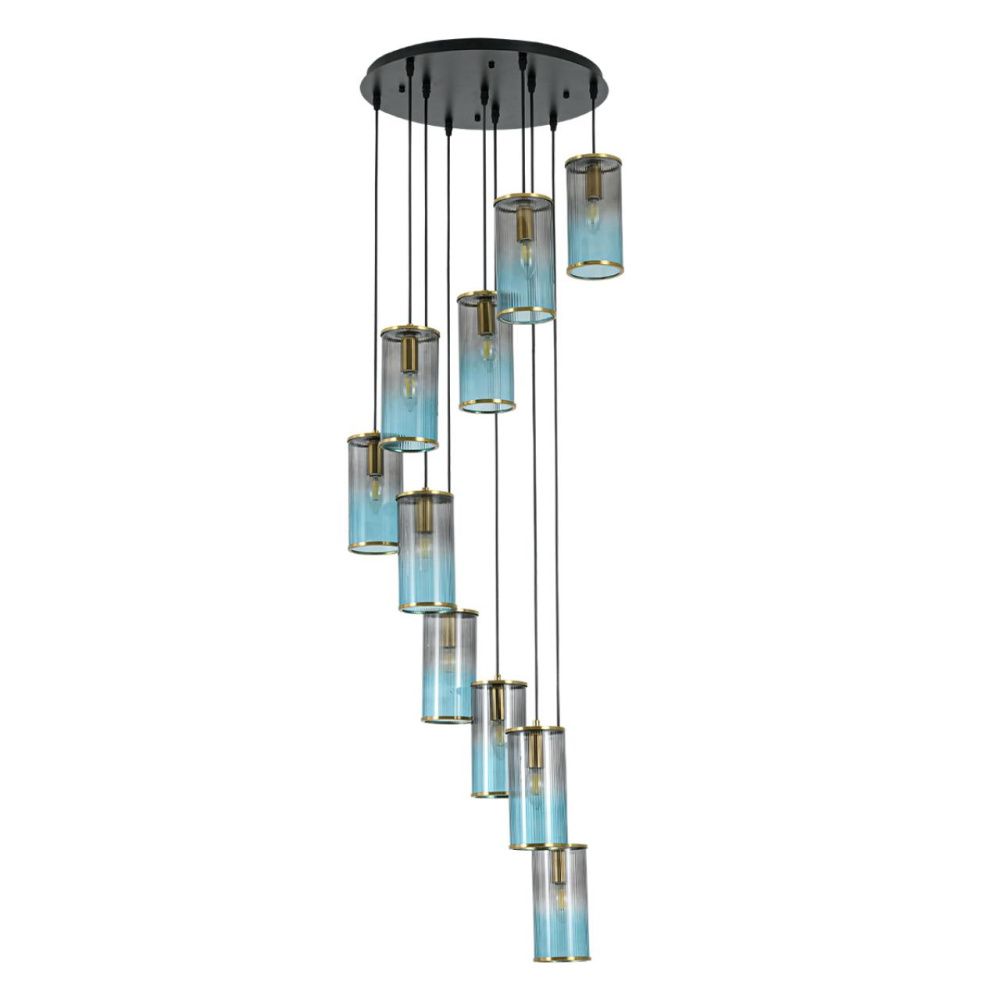 Люстра 50*50*273-273 см, 10*E14*40W, Lumion Murano 8401/10, черный