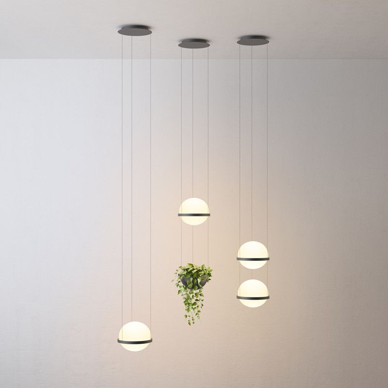 Подвесной светильник PALMA Wall lamp 2 шара 20*20*250 см, 2*G9*40W, ImperiumLoft 22.93727, Серый