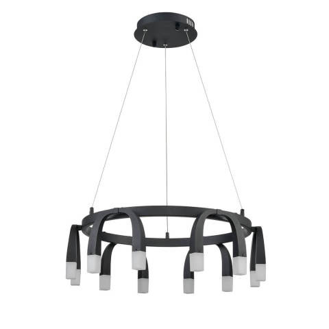 Подвесной светильник  65*120 см, 12*LED черный Vele Luce Negro VL7102P12