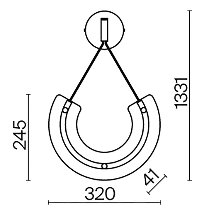 Светильник 32 см, 10W, 3000K, Maytoni P091WL-L18G3K, золото