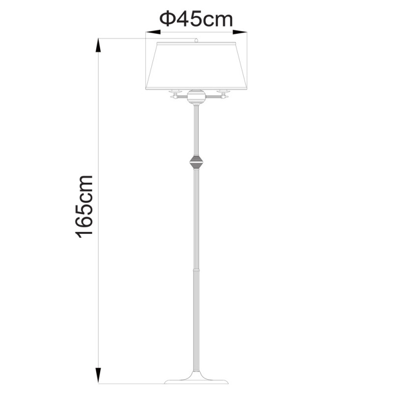 Торшер Arte Lamp A3579PN-3AB Alice бронза