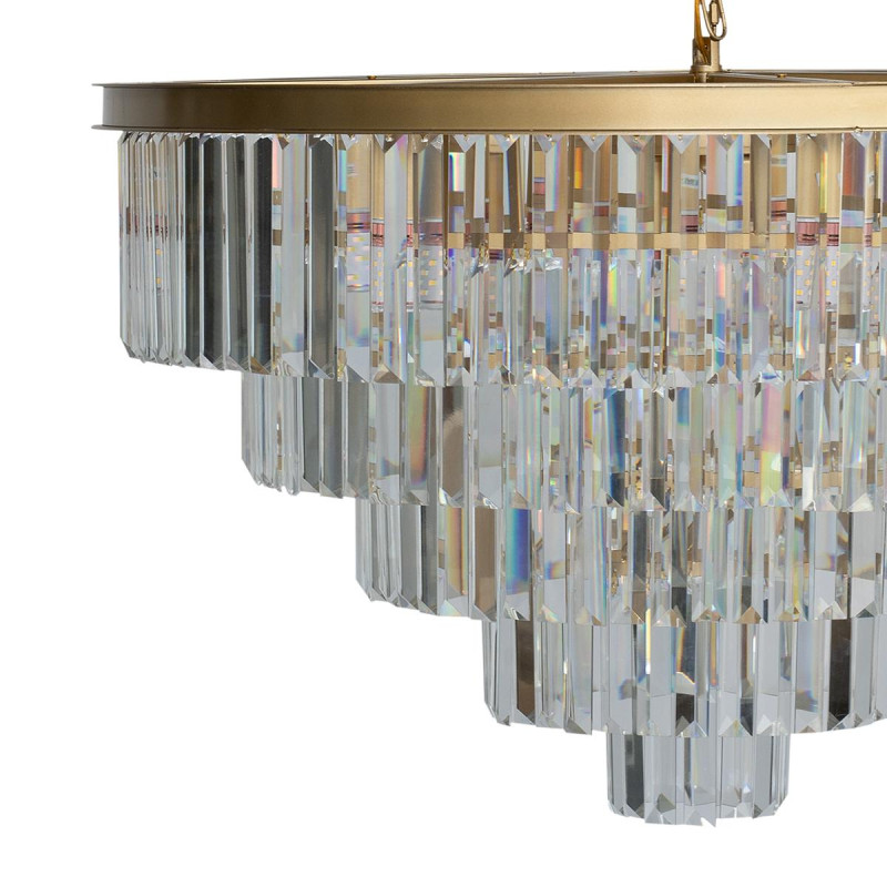 Подвесная люстра Loft IT Prism Clear 10019/800C, диаметр 80 см, золото