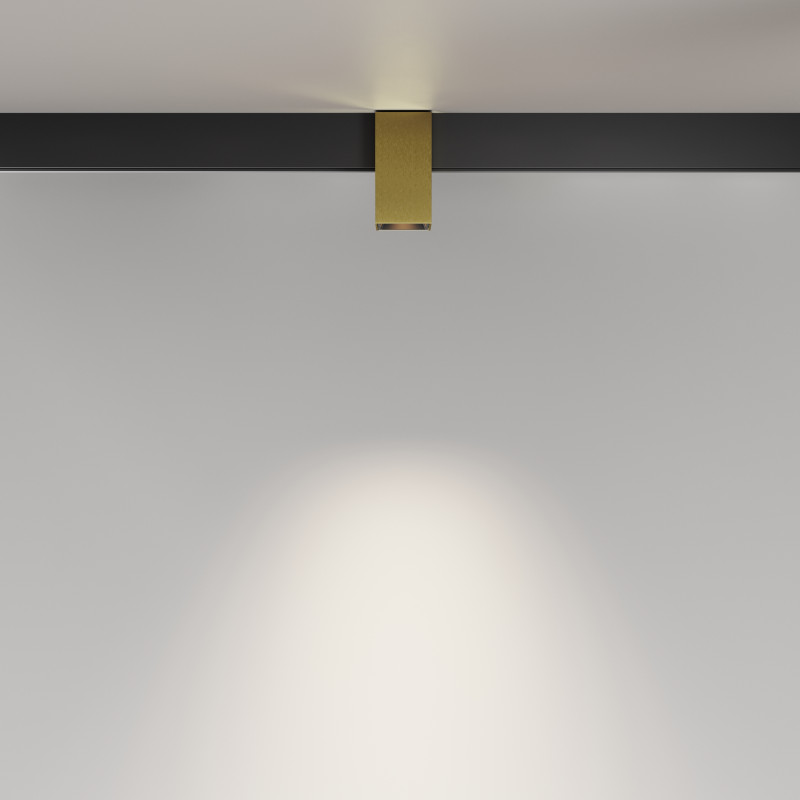 Светильник на шине 19,3*5,3*10,4 см, LED, 7W, 4000К, Maytoni Technical ALFA TR121-2-7W4K-BS латунный