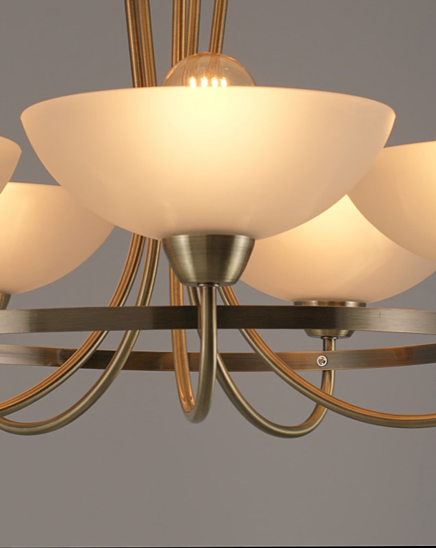 Подвесная люстра 60*55 см, E14 300 W, Moderli Lione V1204-5C Античная латунь