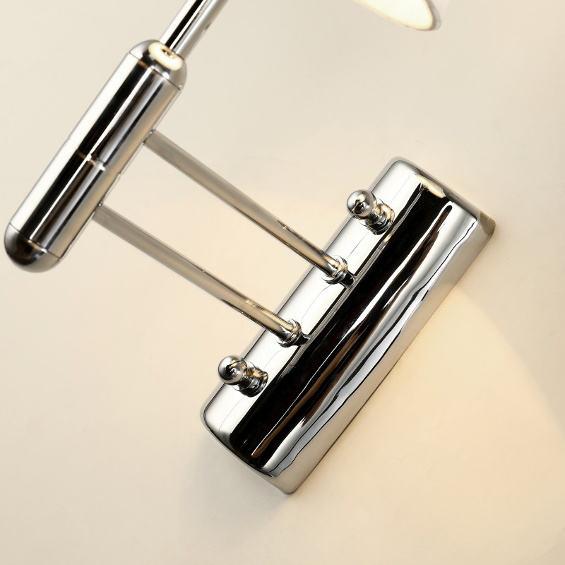 Бра Favourite Avangard 2952-1W, D260*W160*H310, хром, плафоны из белой ткани