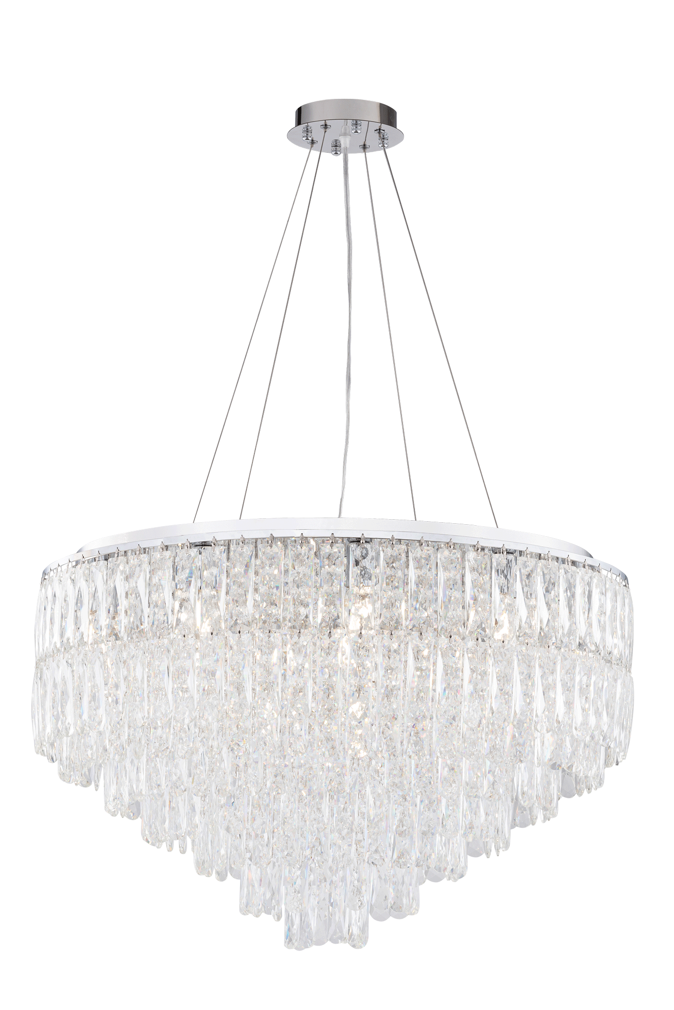 Люстра  750*480-1400, 18*E14, 40W Sfera Sveta Хрусталь (Эконом) 1001R-750*H480 CR, Хром