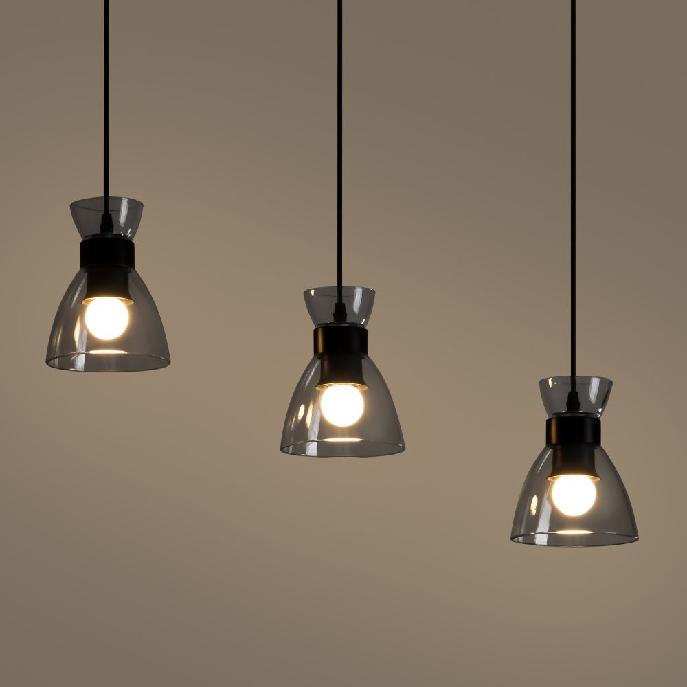 Подвесной светильник 65,5*13,5*20-122 см, 3*E27*40W, Freya  FR5503PL-03B, Черный