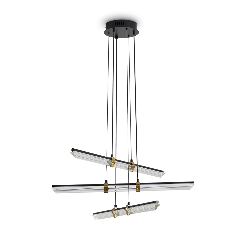 Подвесной светильник 70*70*30-160 см, LED*35W, 2700K, Freya Brilliance FR5557PL-L22B1, Черный
