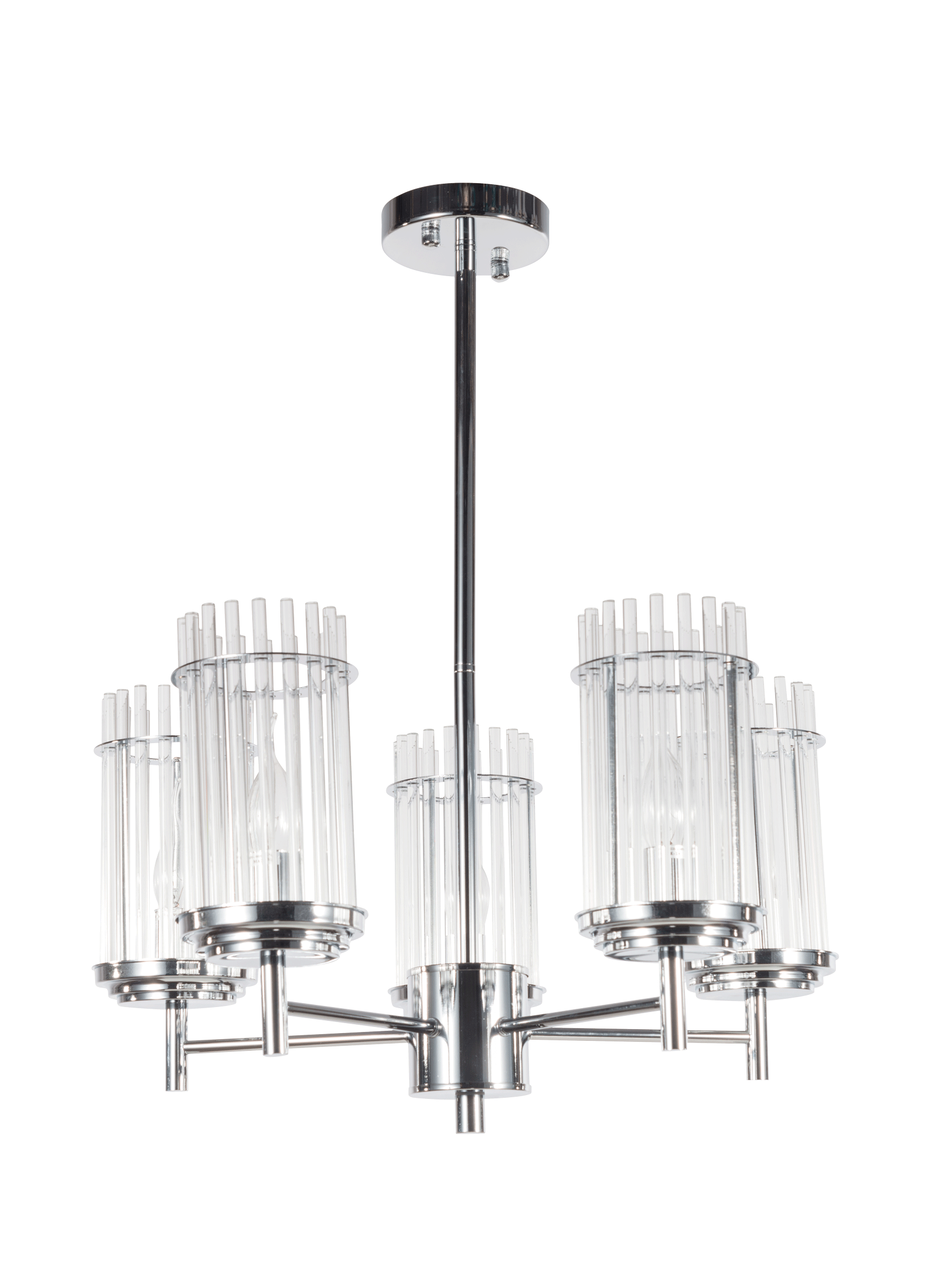Люстра  580*320-645, 5*E14, 40W NewRgy Модерн 9234R/5 CHR, Хром