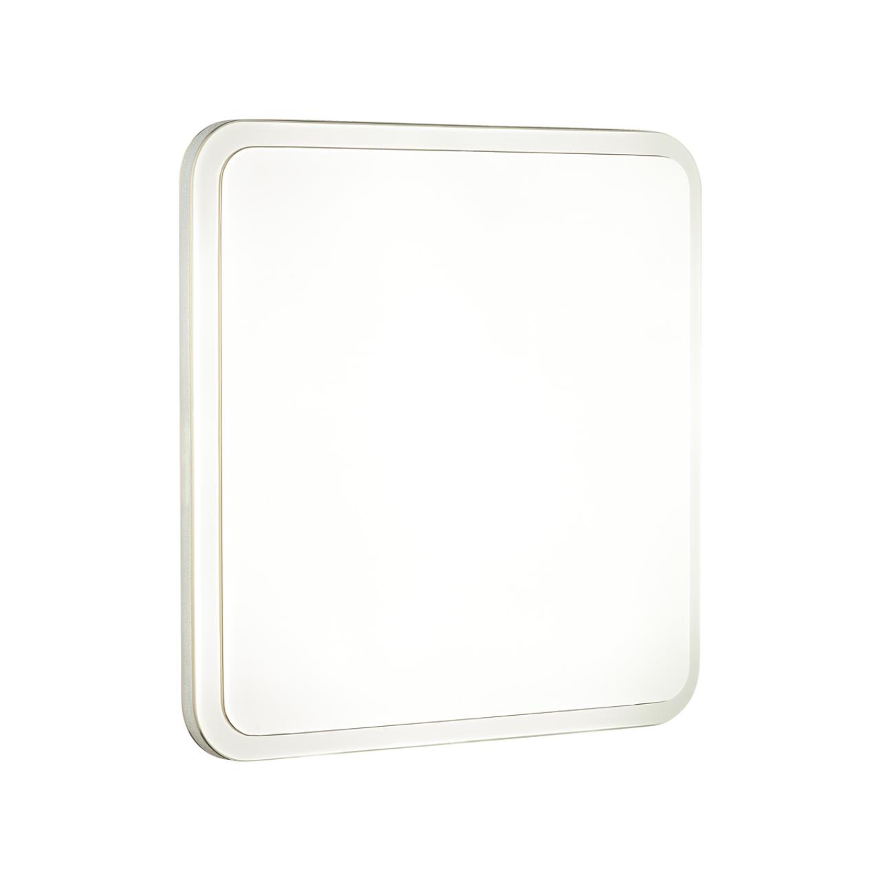 Cветильник 35*5 см, LED 30W, 4000 К, IP43, белый/серебристый/золотой, пластик Sonex Seva, 7613/CL