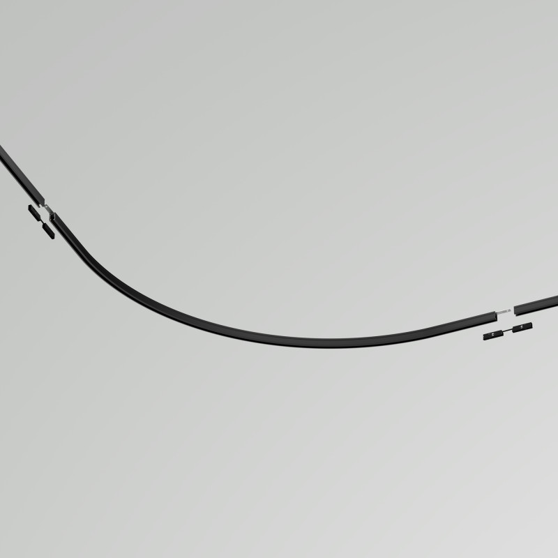 Коннектор радиусный накладной Maytoni Levity TRA184-R900-11B, черный