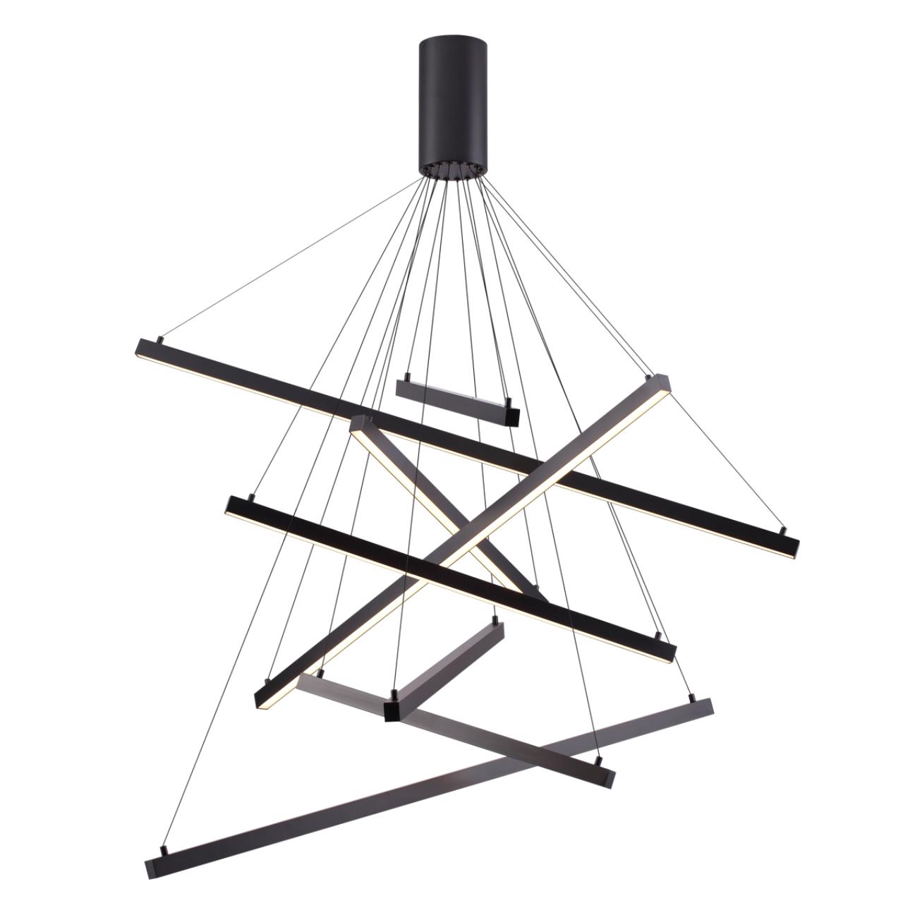 Подвесной светильник Odeon Light Cometa 3860/96B, 96W LED, 3000K, диаметр 99 см, черный