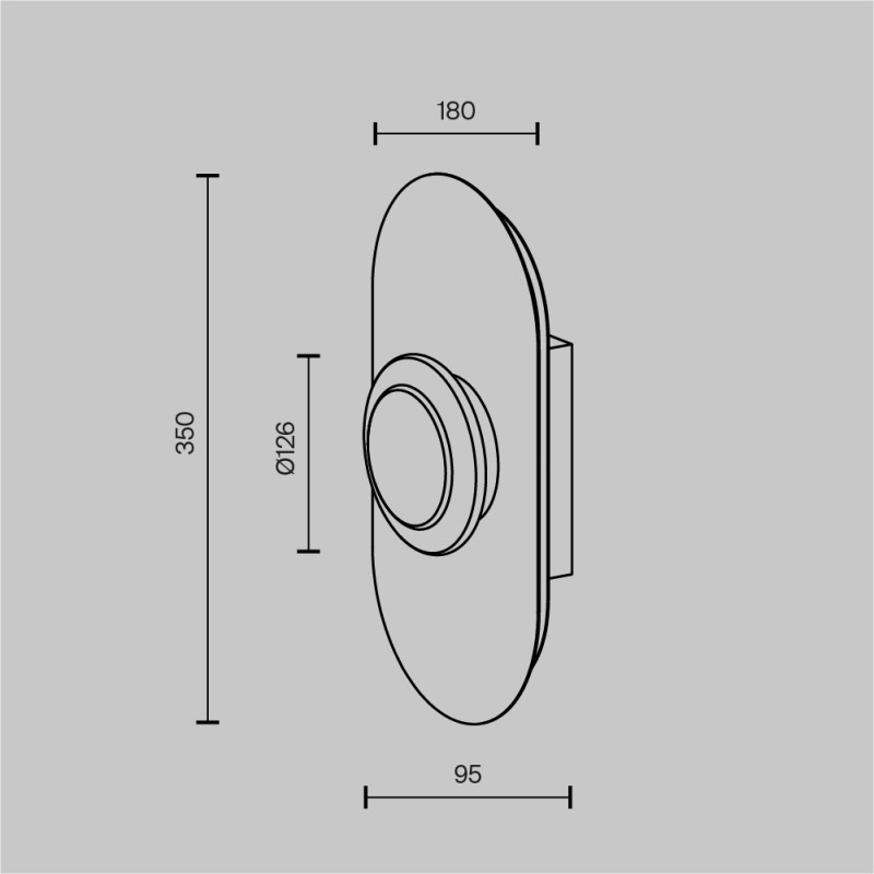 Бра 9,5*18*35 см, LED, 3000К, Maytoni Pharao MOD361WL-L20BS3K латунный