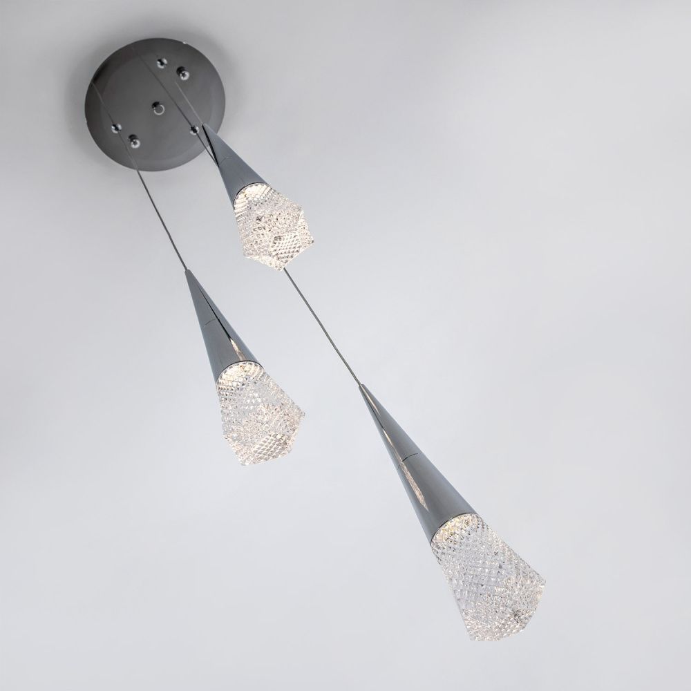 Подвесной светильник 21*21*90 см, LED 9W, 4000K, Хром MODELUX ML.3315.3