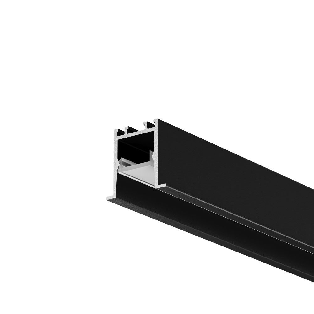 Алюминиевый профиль встраиваемый скрытого монтажа 22x22 (Черный, 2 м), ALM-2222-B-2M 632013, 200*2*2 см, Maytoni  632013, Черный