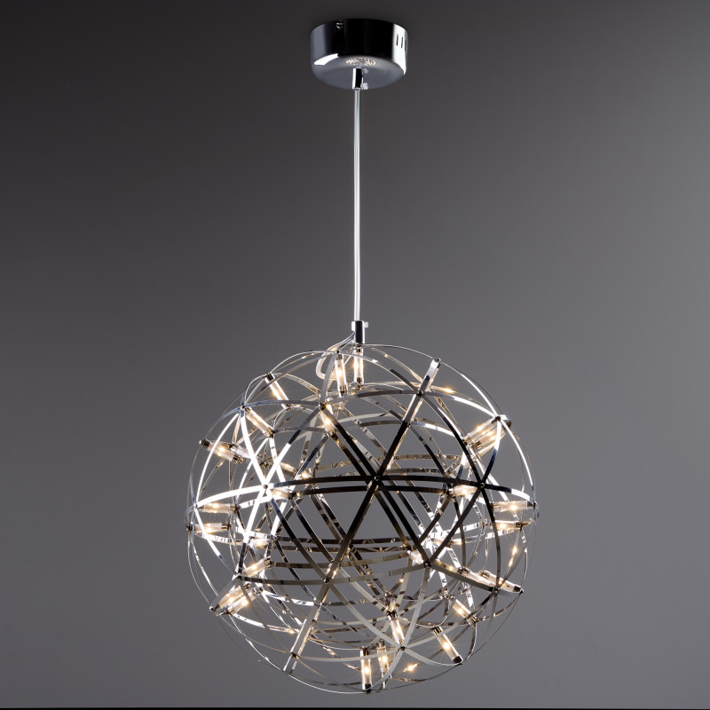 Подвесной светодиодный светильник Freya Amber FR5099PL-L21CH, 26W LED, 3000K, диаметр 40 см, хром