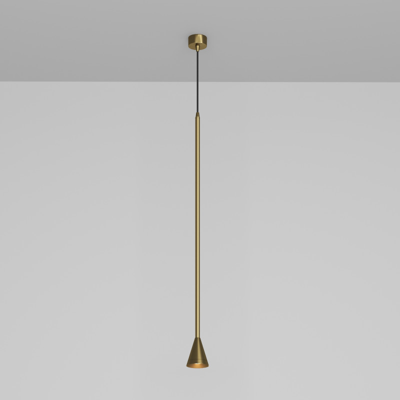 Подвесной светильник 7,5*7,5*182 см, 1*GU10, 40W, Maytoni Technical ARROW P064PL-01G-1 золотой